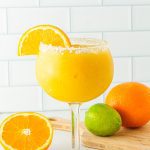 Glass of frozen margarita mocktail