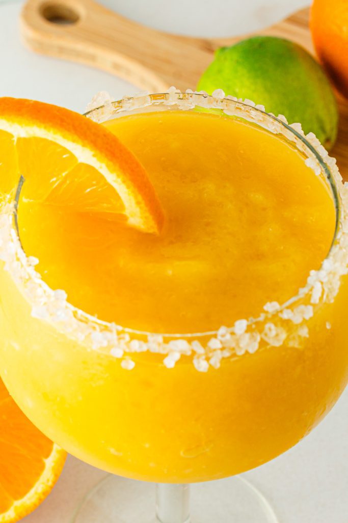 delicious glass of virgin mango margarita