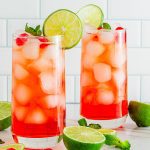 Two glasses of Shirley Temple Mocktail