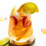 glass of sangria mocktail