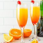 Two Glasses of Sunrise Mocktail