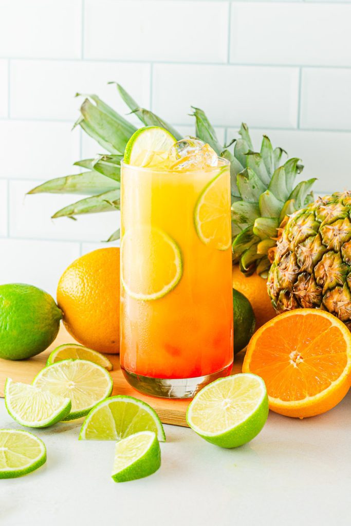 Glass of Virgin Tequila Sunrise