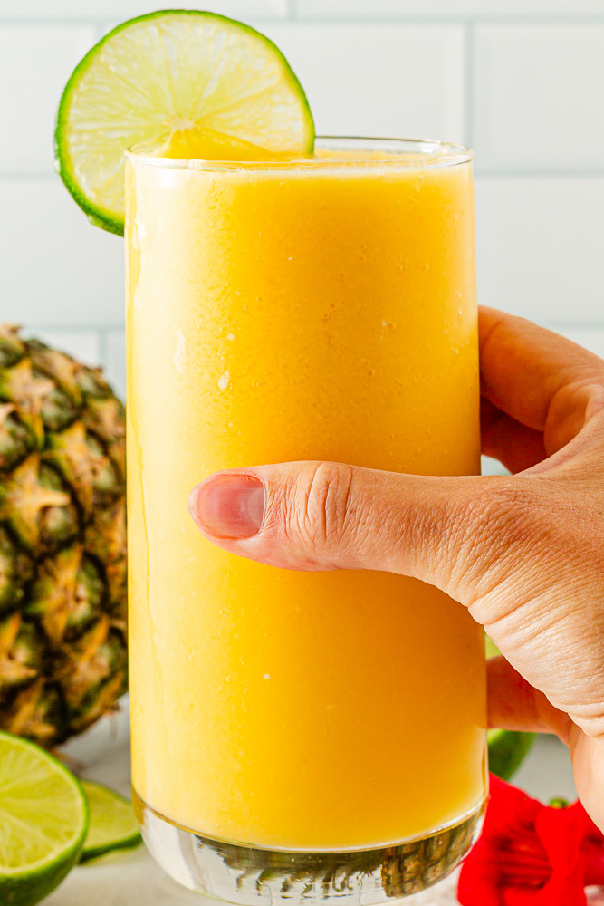 Mango Mocktail with lime for Dry January