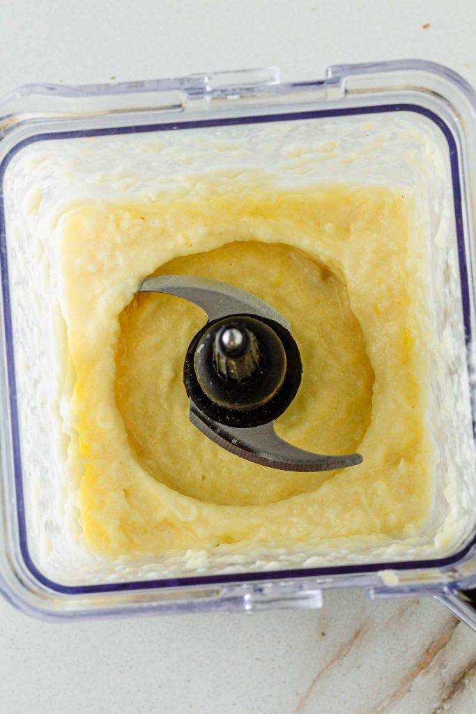 blended coconut pineapple base for virgin strawberry piña colada"