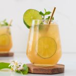 Guava Mocktail with fresh limes and mint