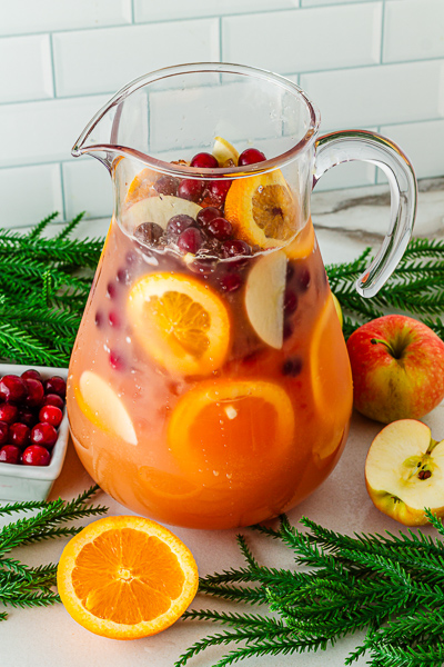 large pitcher of holiday punch non alcoholic recipe