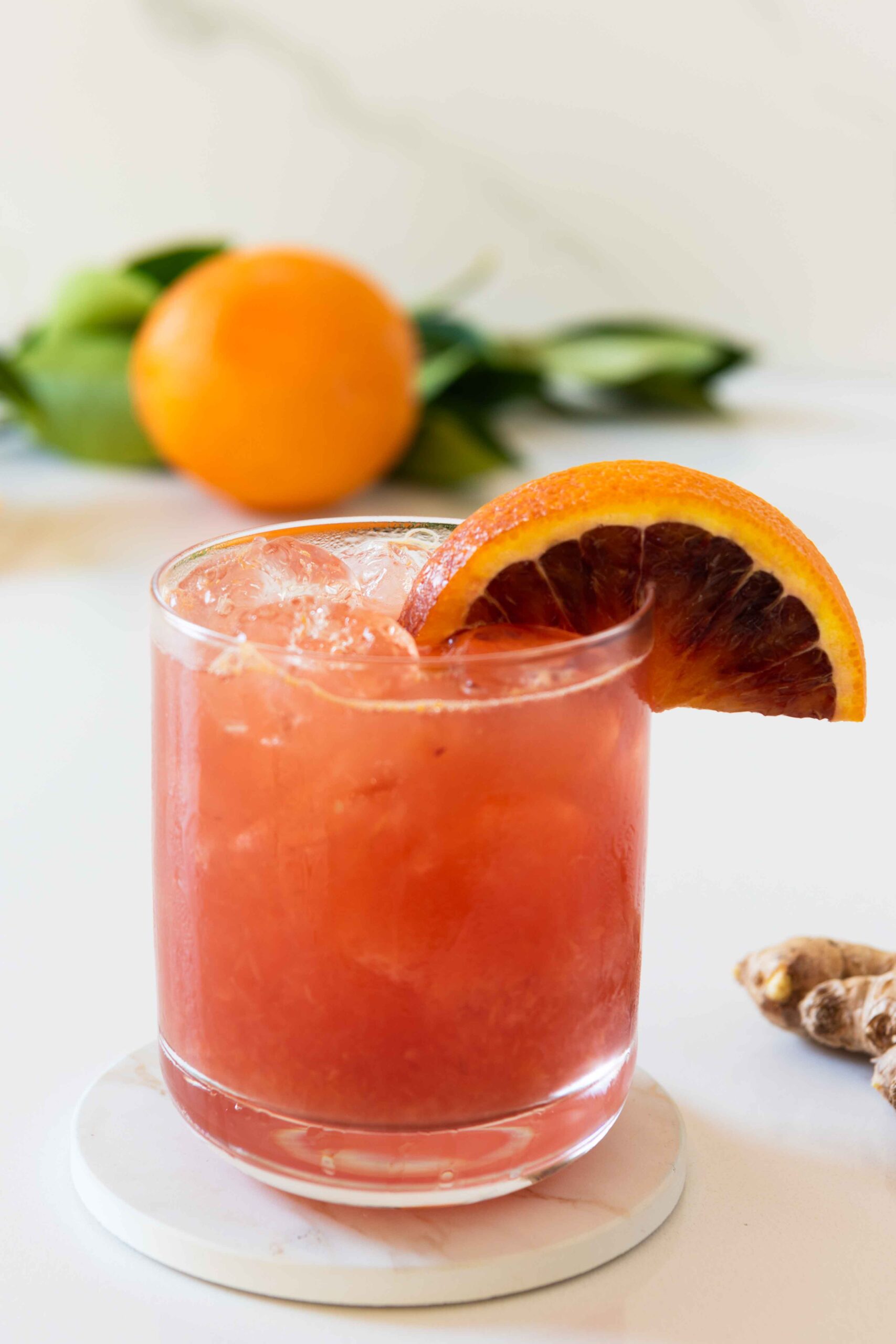 Glass of Blood Orange Mocktail