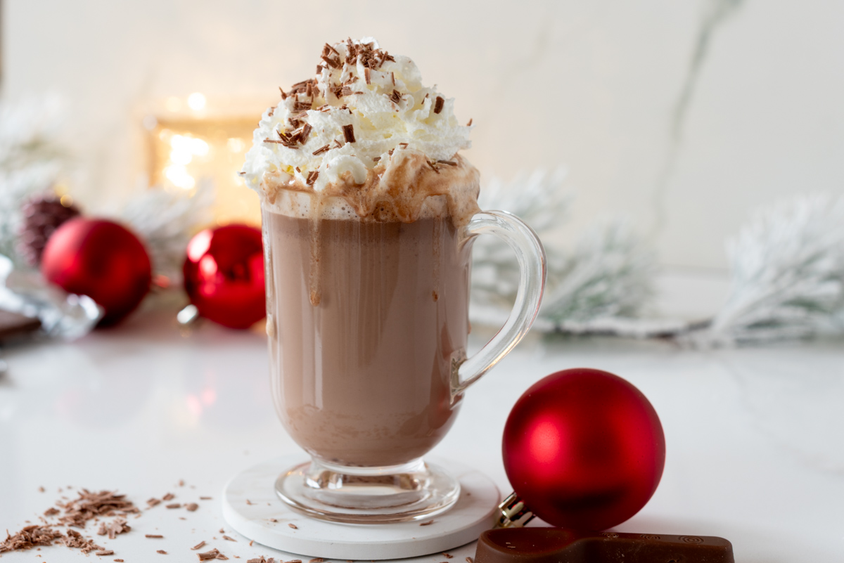mug of hot chocolate with whipped cream