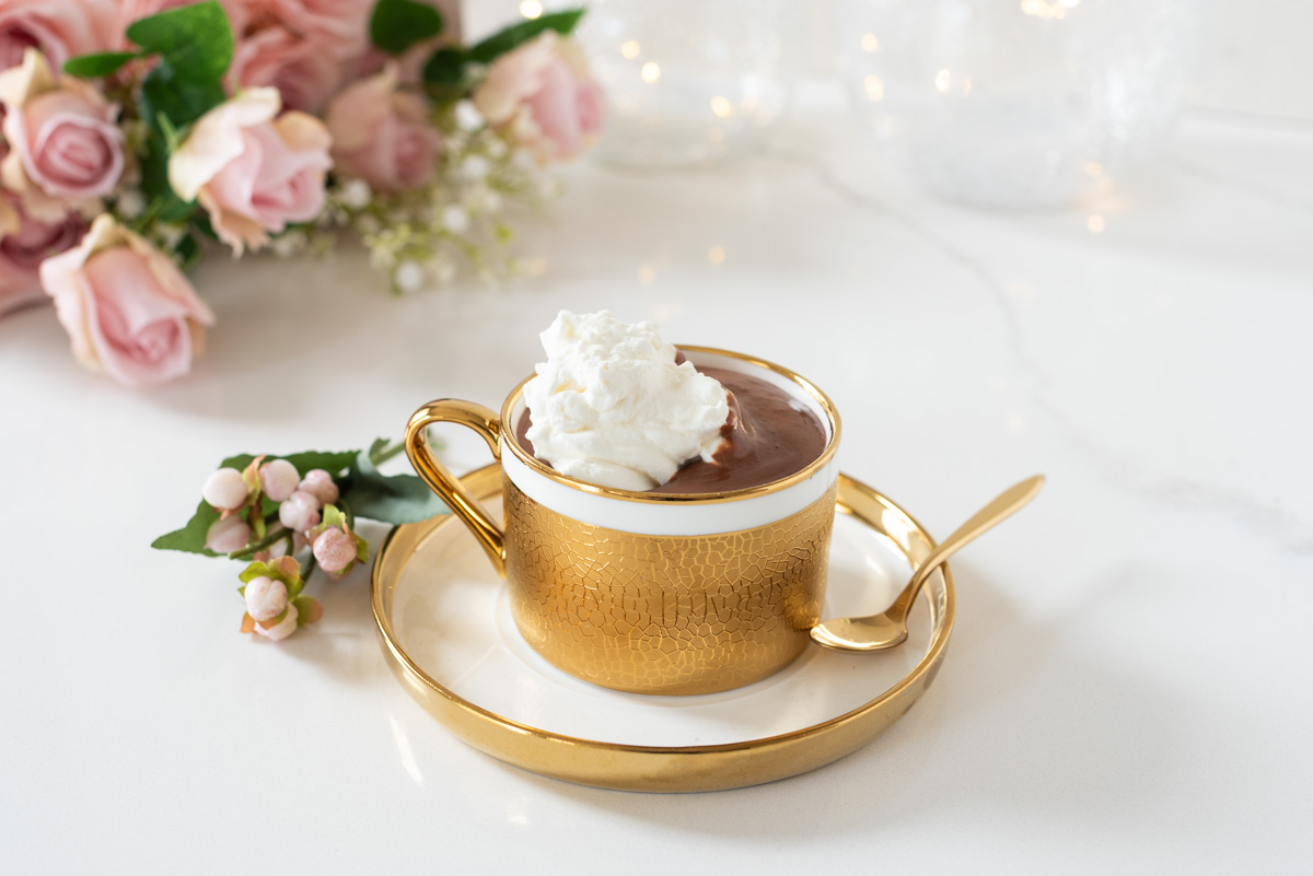 cup of hot chocolate with whipped cream