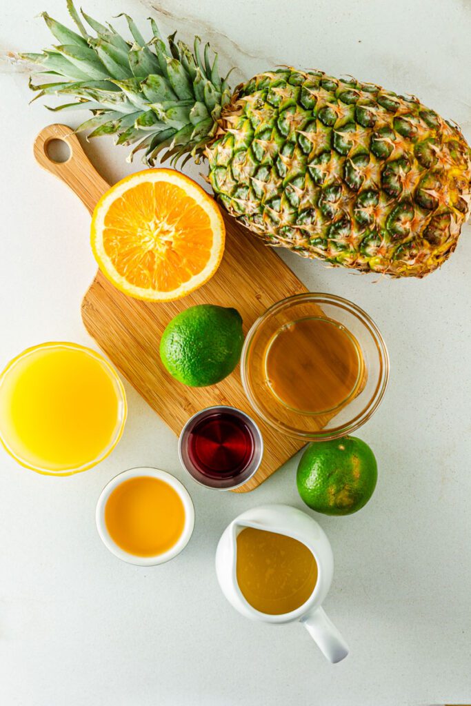 ingredients for Tropical Mocktail