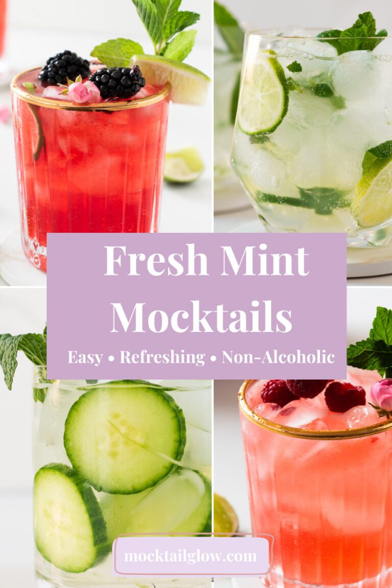 4 beautiful mint. mojitos