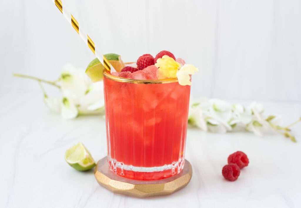 Glass of non-alcoholic margarita 