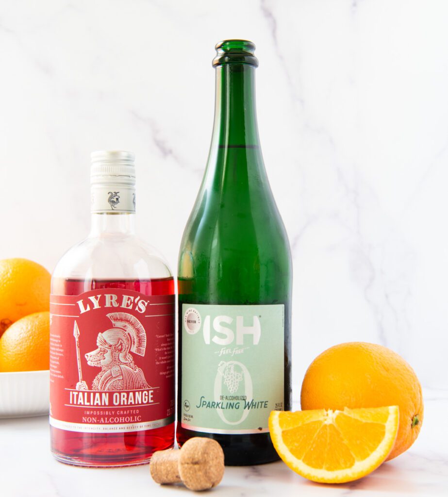 Ingredients for Aperol Spritz Mocktail