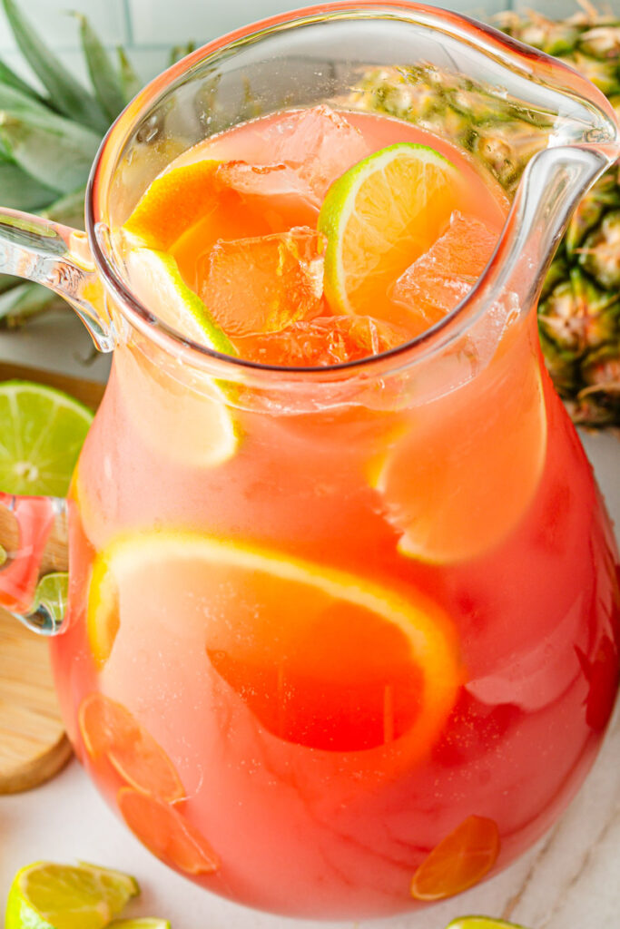 bright colored fruit punch with citrus