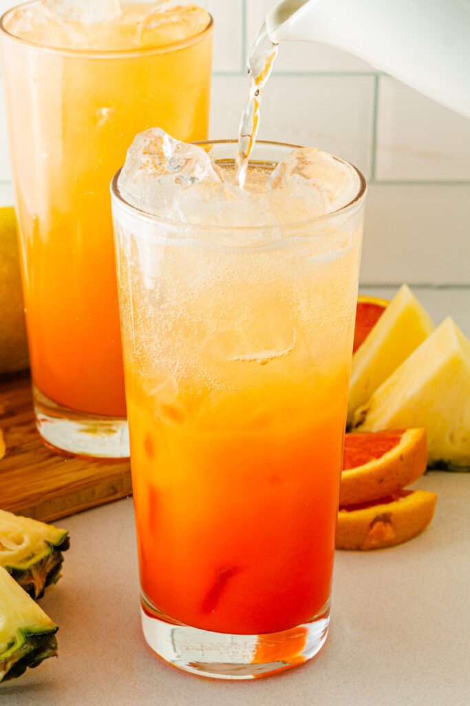 making a Cinderella Mocktail 