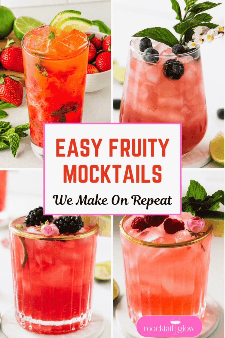 4 fruity mocktails with fresh berries